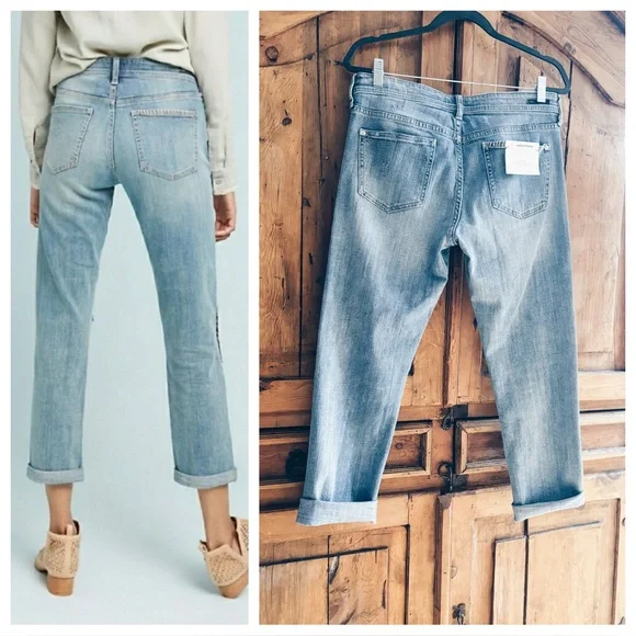 Pilcro & The Letterpress Anthropologie Patchwork Jeans NWT - Picture 4 of 11